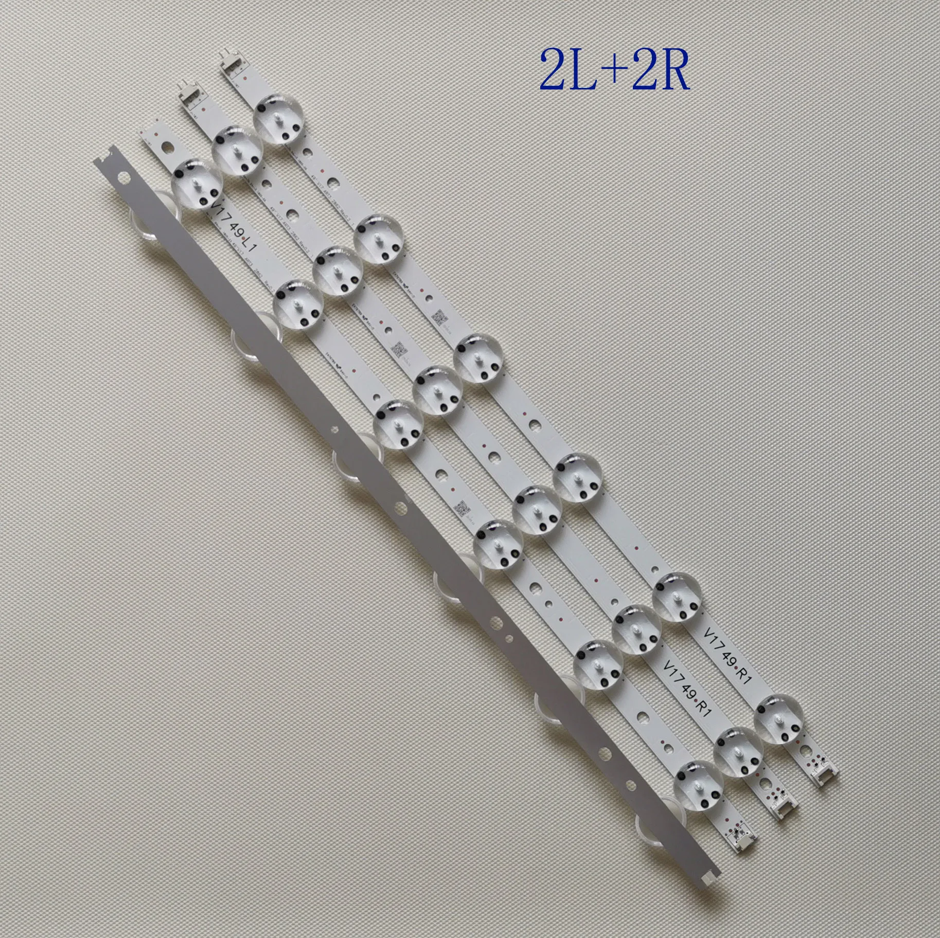 

4PCS/set LED Backlight strip For LG 49" V17 ART3 TV 49LV340C JB3B1591A02499 49UV340C 49UJ6565 6916L-2862A 6916L-2863A LC490DGG