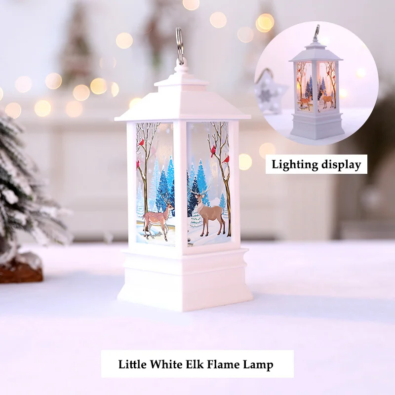White Deer Модные рождественские украшения с пламенем для дома Светодиодная Рождественская свеча с светодиодный чайный светильник свечи Рождественская елка украшение - Цвет: White Deer