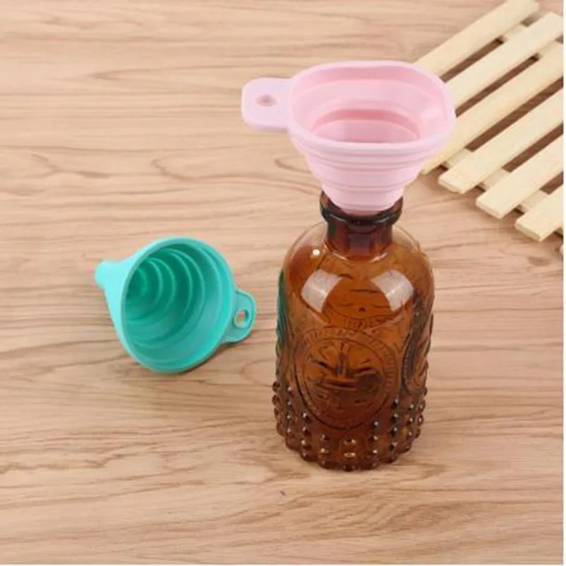 Silicone Foldable Funnel Mini Liquid Dispensing Kitchen Folding Heat Oil Resistant Water Gel Collapsible Funnels | Дом и сад
