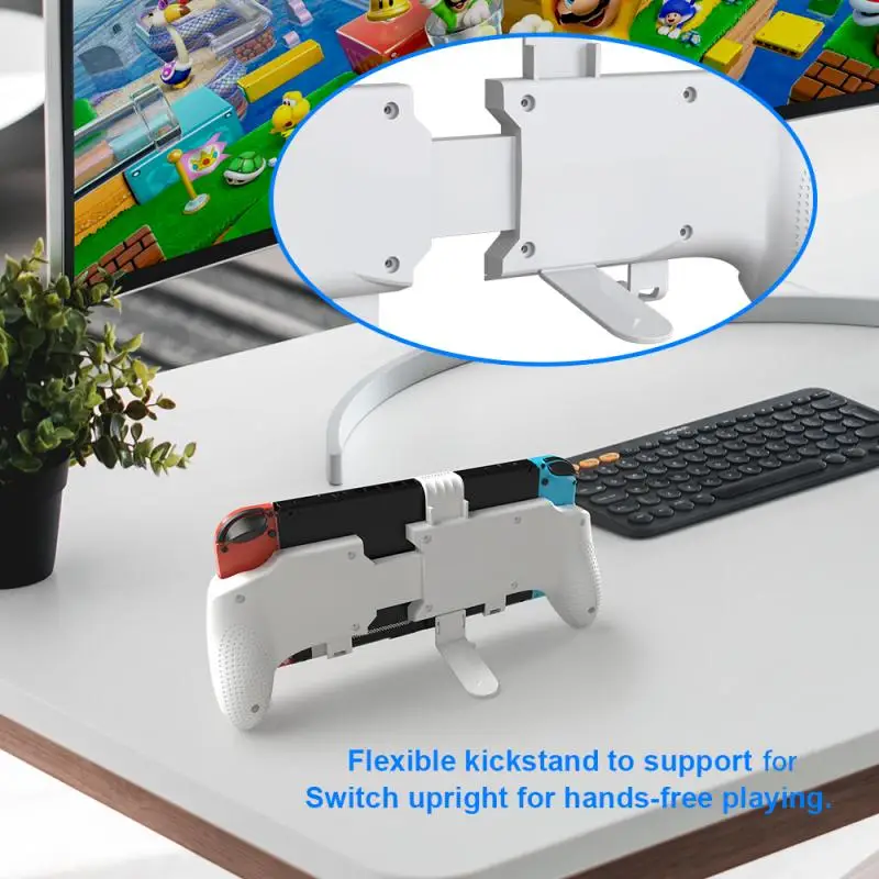 

NS Controller Shell For Switch OLED Switch Lite Case Grip Protective Cover Retractable With Detachable Bracket Lite Bracket
