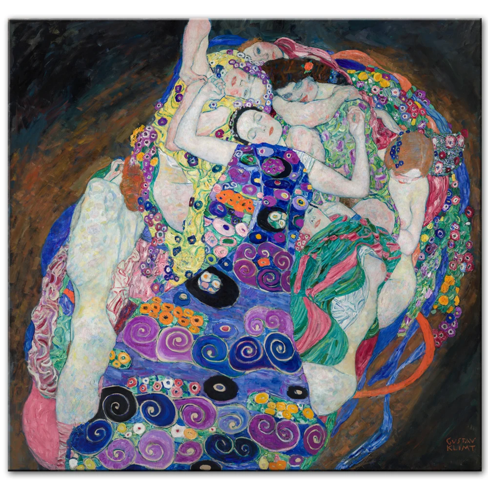 Картина Дева Густава Климта Классические Постеры на холсте настенные картины