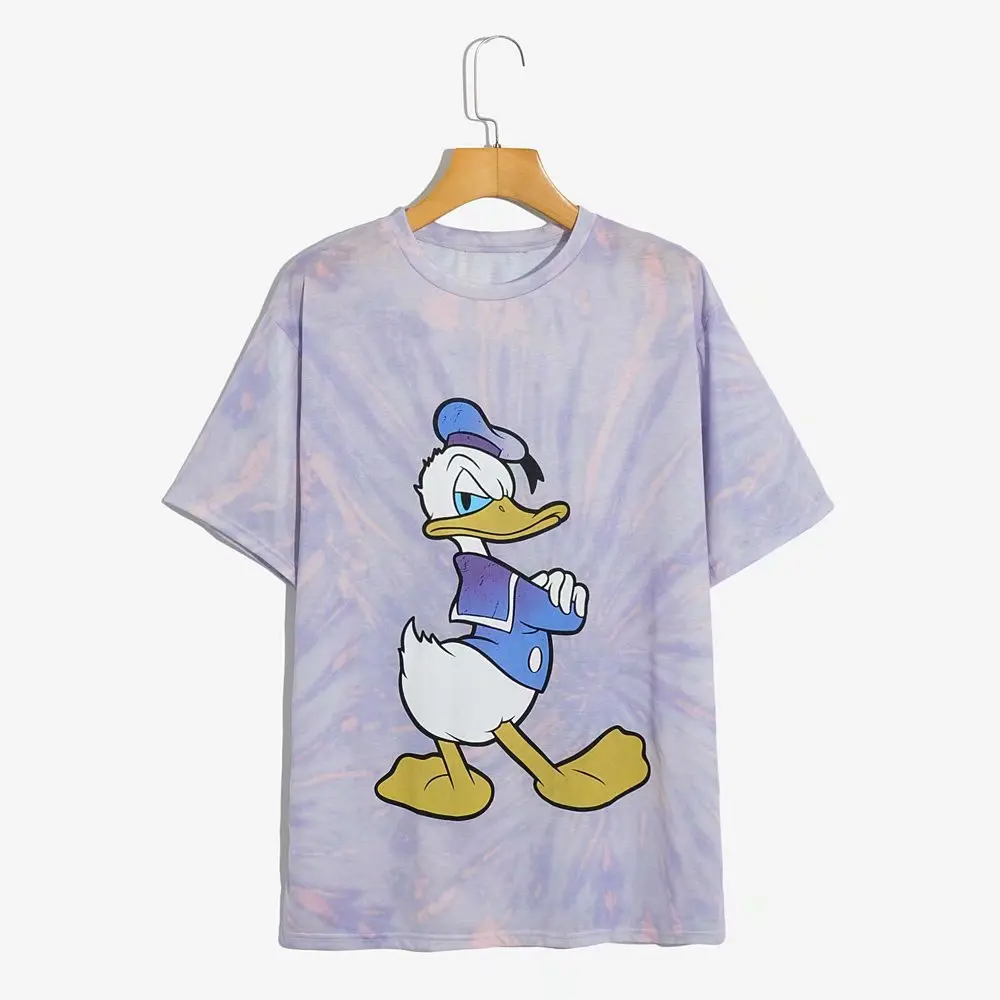 

Disney Cartoon Donald Shirts for Women Print Round Neck Short-sleeved Women Fashion Clothing Graphic T-Shirts Harajuku Kawaii