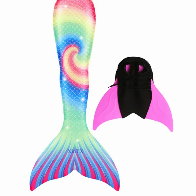 Моноласты русалки для детей и взрослых хвосты купания на лето Костюм Русалки