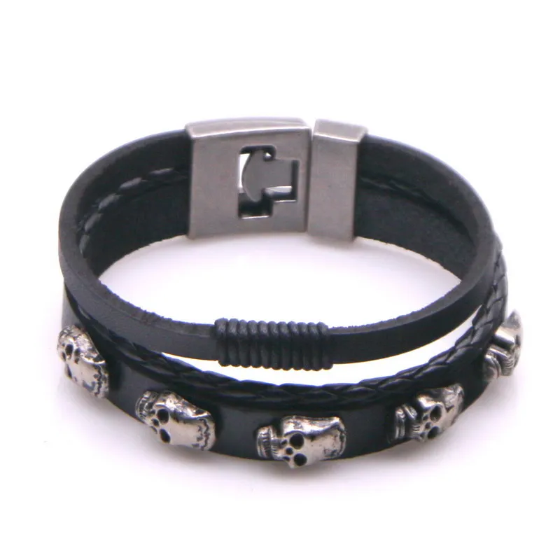 Многослойный браслет из сплава для мужчин и женщин Модный классический кожи