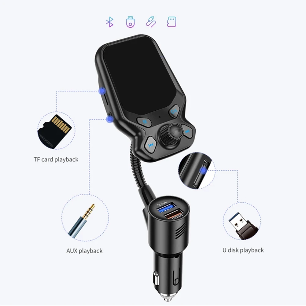 Bluetooth-плеер Автомобильный с FM-передатчиком и двумя USB-портами | Мобильные телефоны