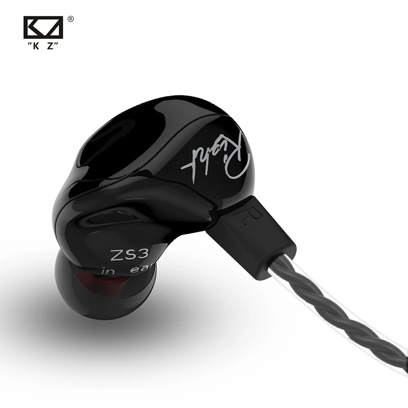 

KZ ZS3 Ergonomic Detachable Cable Earphone In Ear Audio Monitors Noise Isolating HiFi Music Sports Earbuds With Microphone es