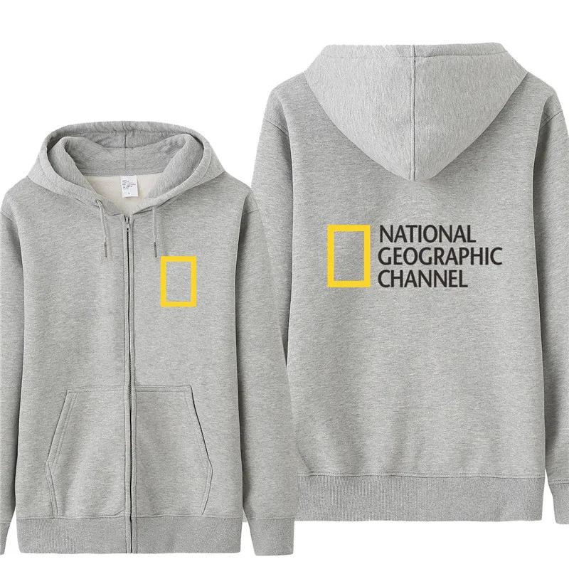 as picture Autumn National Geographic Channel Sweatshirt Men Fashion Coat Fleece Pullover Unisex Man National Geographic Sweatshirt - Цвет: as picture