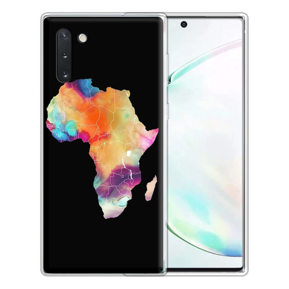 Силиконовый чехол с картой Африки для Samsung Galaxy A2 A5 A6 A7 A8 A9 J3 J4 J5 J6 J7 J8 Plus Prime 2018 |