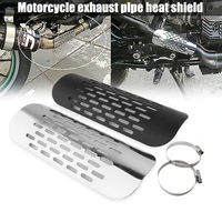 black chrome motorcycle exhaust muffler pipe heat shield cover guard protector universal for harley for honda for yamaha custom
