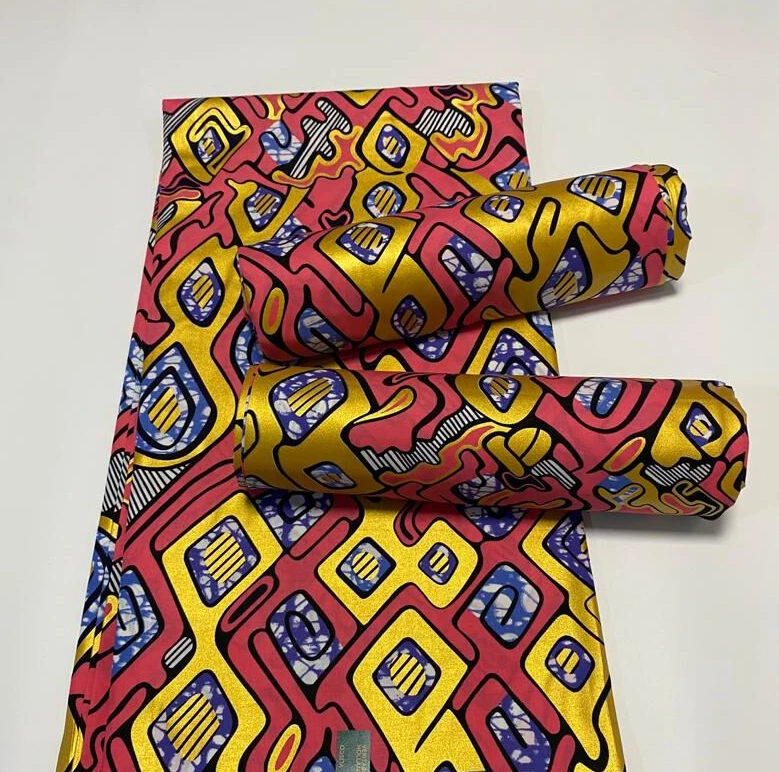 

2020 Cheapest Price Best Quality African Fashion Golden Wax Fabrics Nigerian Golden Wax Ankara Print Wax Materials 6 Yards/pcs