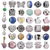 2pcslot alloy large hole charm beads accessories suitable for making jewelry jewelry women bracelets brand bangles gifts