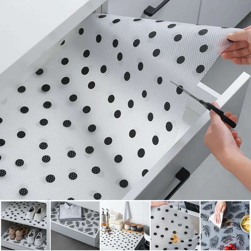 

1 Roll Drawer Mat Oil-proof Moisture Kitchen Table Shelf Liner Waterproof Mats Cupboards Pad Cheapest Drawer Mat Hot Sale
