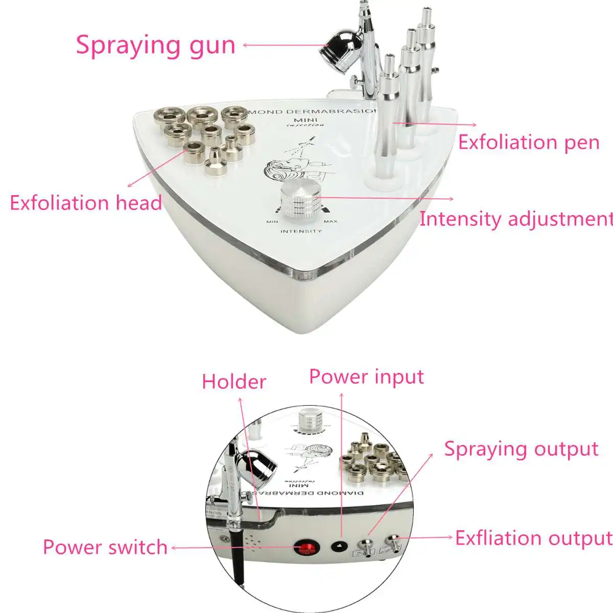 Алмазная дермабразия 2 в 1 микродермабразия для лица увлажняющая уход за лицом