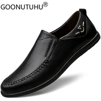 2021 mens derby shoes slip on genuine leather cow classic black or brown office shoe man plain formal shoes for men big size 12
