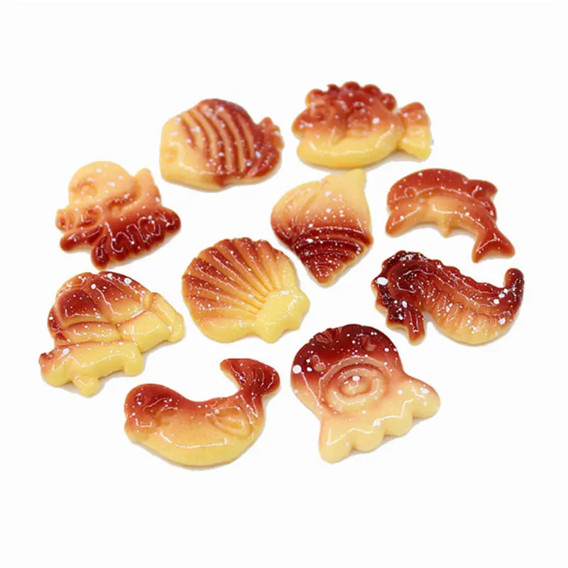 Джули Wang 10 штук искусственный бриллиант из смолы Морская жизнь печенья Подвески