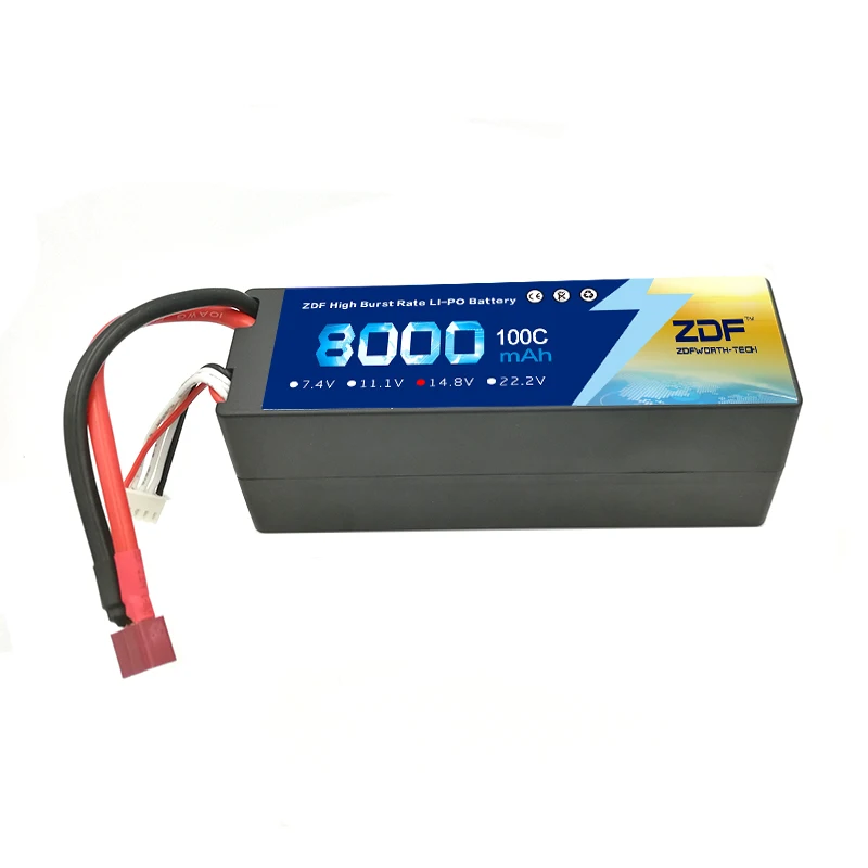 Жесткий чехол ZDF 4S 14 8 V 8000mah 100C max 200C литий-полимерный аккумулятор с разъемом EC5 XT60