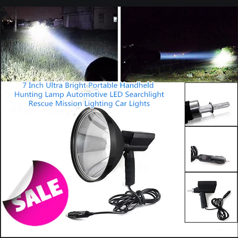 7 дюймовая сверхъяркая портативная ручная охотничья лампа Автомобильный