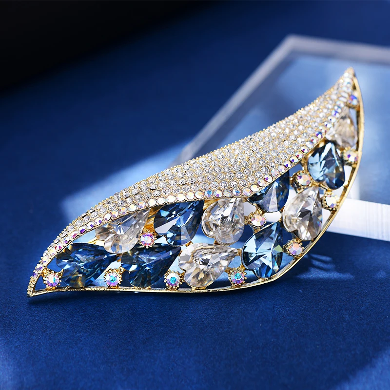 ZHANG TAI Luxy Glitter Austrian Rhinestone Women Hair Clip Girls Hairpins Charming Tiaras Bride Wedding Accessories | Украшения и