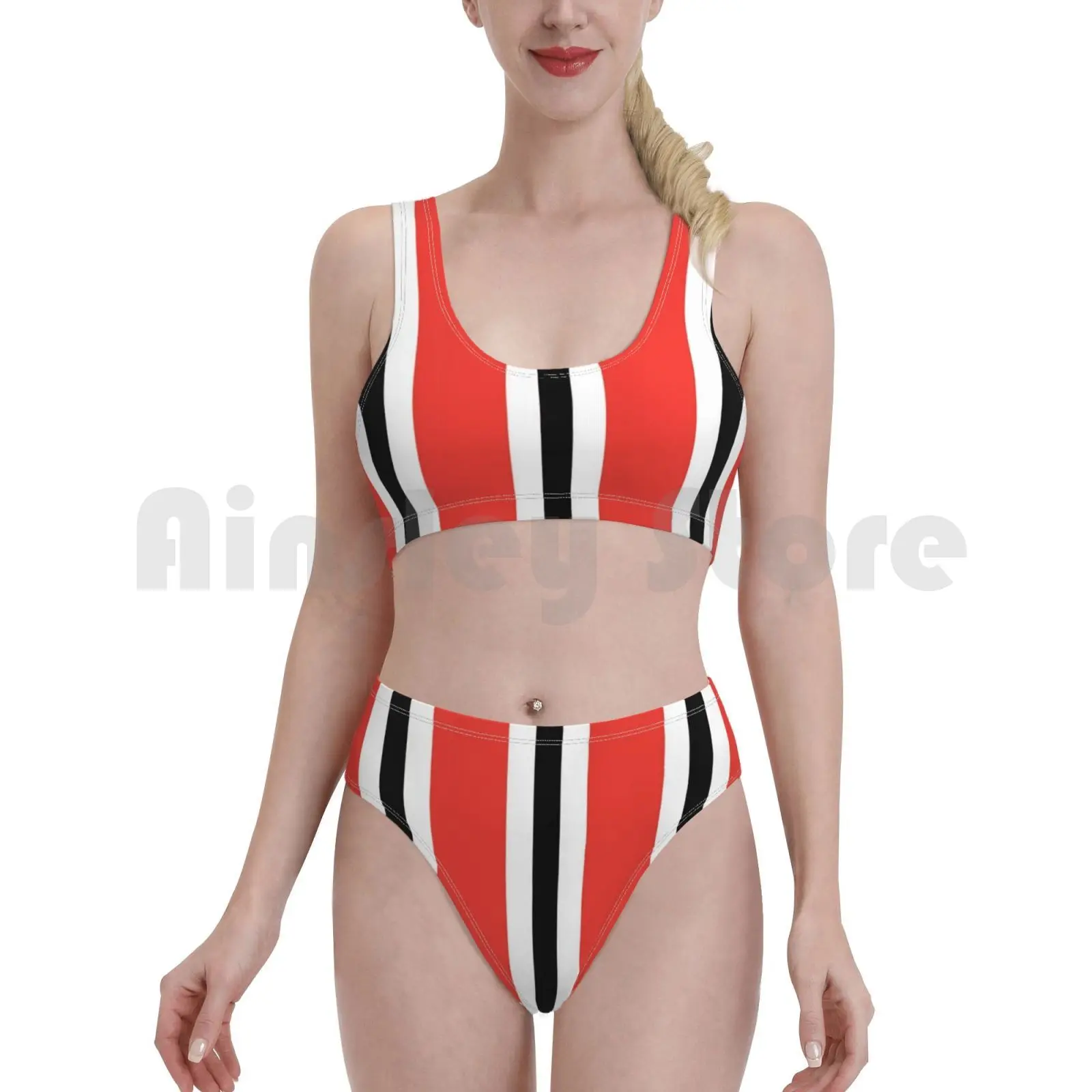 Купальник бикини в полоску для женщин 1 шт. 2 шт.|Купальники| |