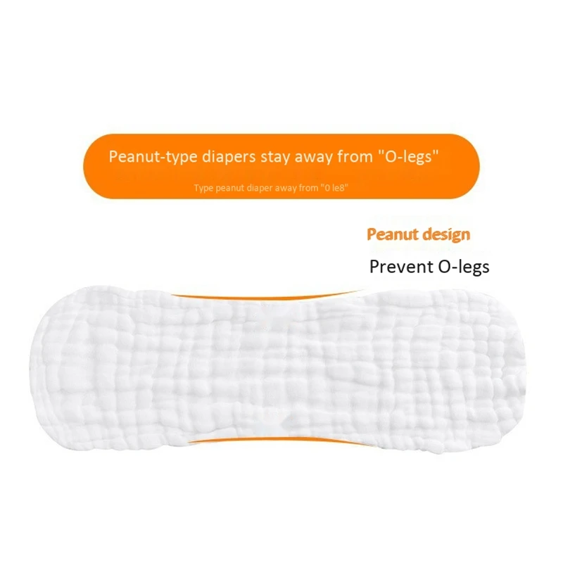 

12 Layers Reusable Ecological Cotton Baby Diaper Gauze Washable Newborn Cloth Soft Fitted Diapers, 12 Article/Set