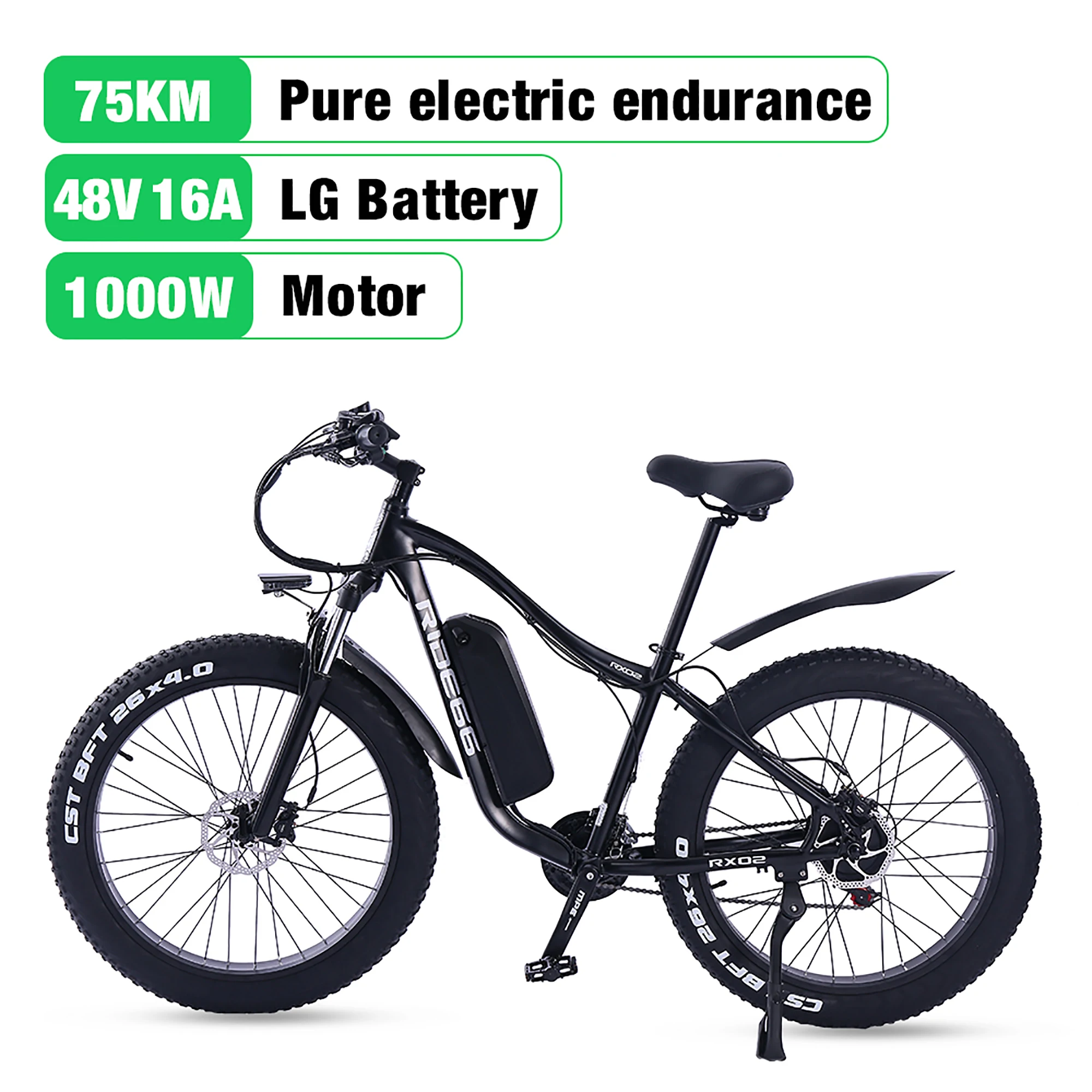 Kaufen Ebike 1000W Max 50 Km/h 48V17ah Elektrische Mountainbike 4,0 Fett Reifen Elektrische Fahrrad Strand Vtt Elektrische Fahrrad