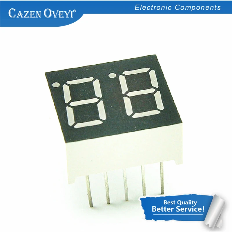 5 шт./лот цифровая трубка сегмент общий анод красная 2 битная 0 36 дюймовый красный