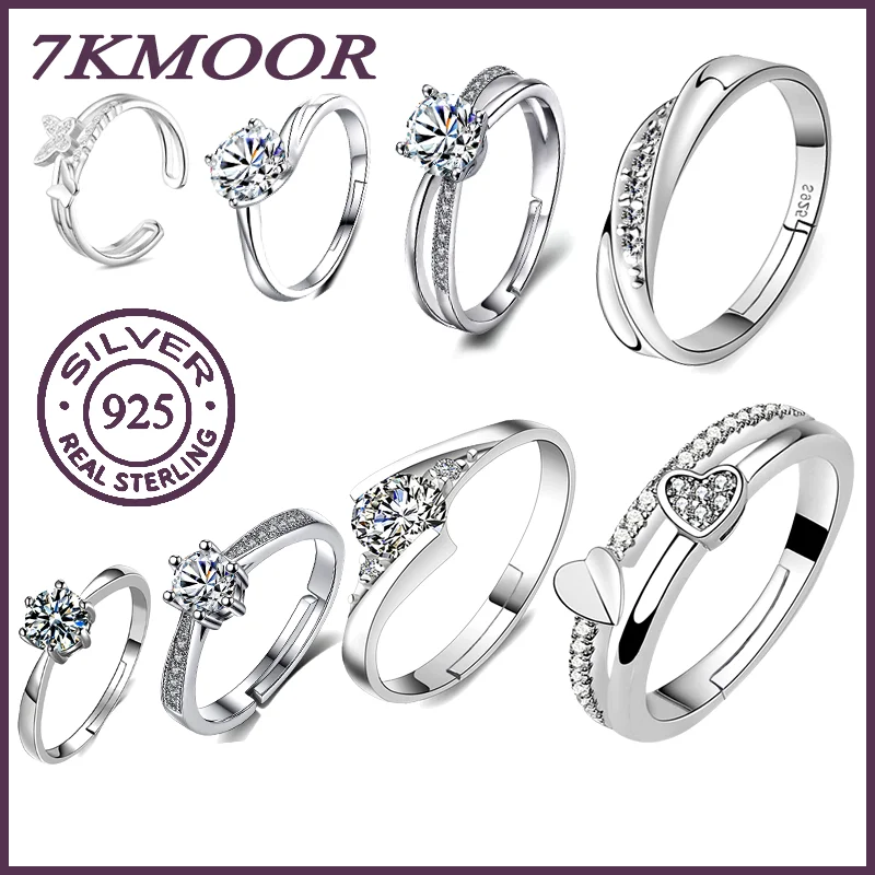 

Кольца 2022 AAA с фианитом, серебряное кольцо на палец, оригинальные серебряные кольца, кольцо с настоящим сердцем для женщин