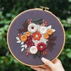 Набор для вышивки крестиком сделай сам, Стартовый Набор для вышивки крестом с обручем, с цветами, рукоделие, ручная работа, домашний декор, оптовая продажа