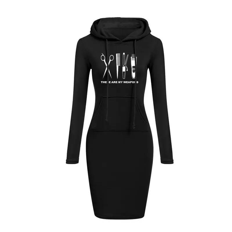 

Новинка, женское платье для парикмахеров, женское платье с принтом ножниц, сексуальное платье с глубоким круглым вырезом, женские облегающи...