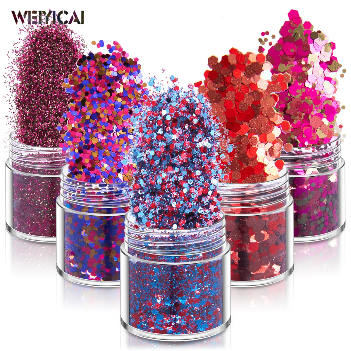 12 Цвет голографическая для УФ гель лак ногтей волос с лица и тела блестками