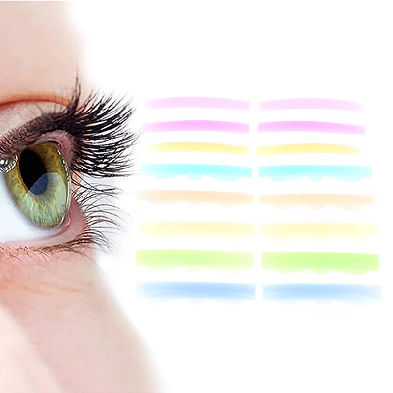 

8Pairs Applicator Tools Silicone Eyelash Perm Pad Colorful Recycling Lashes Rods Shield Lifting 3D Eyelash Curler Accessories