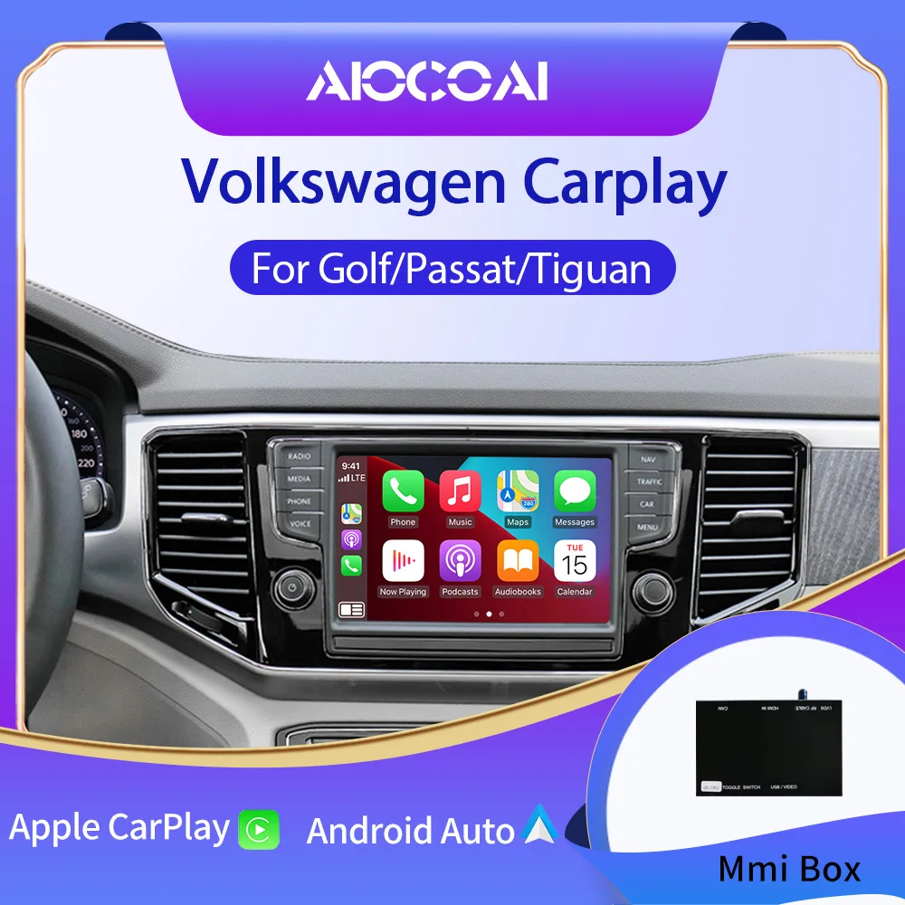 Беспроводной автомобильный интерфейсный ящик Carplay Android для Volkswagen VW