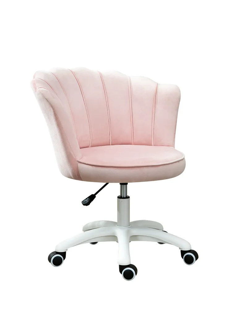 

Women Dressers Chairs Girlfriend Nordic Ins Net PInk Chairs Dining Chair Light Luxury Simple Home Cafe Back Makeup Chairs