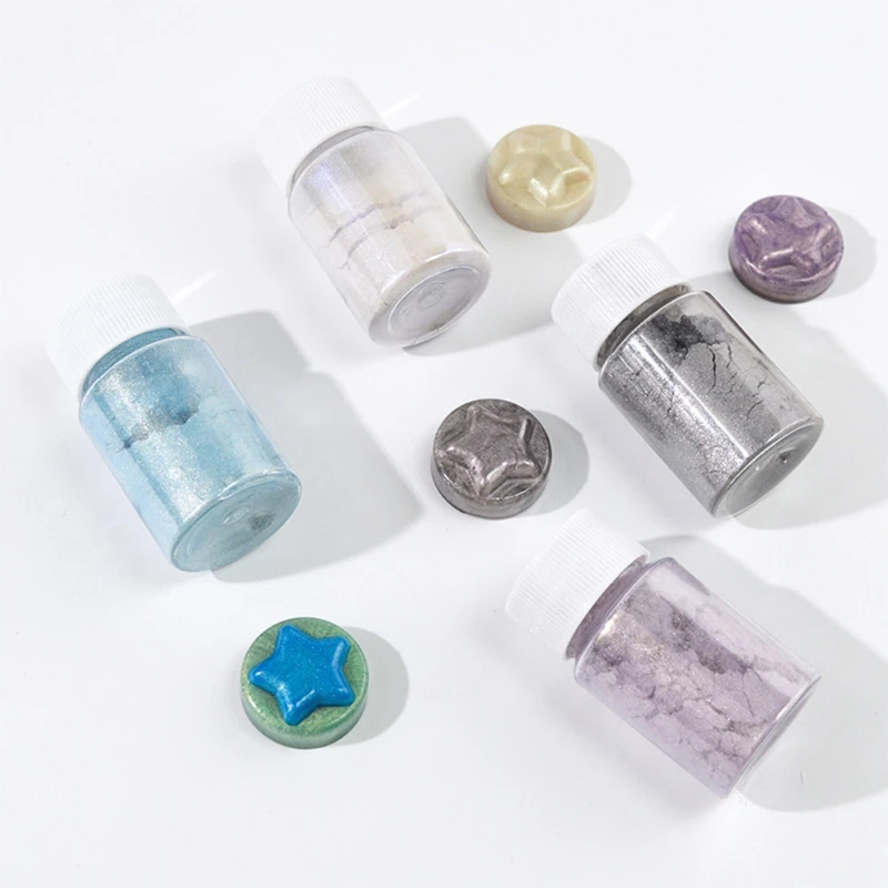 

E56F 9 Colors Mica Powder Pigment Epoxy Resin Dye Natural Powder Pigments for DIY Slime Adhesive Pigments Bath Bomb Dyes