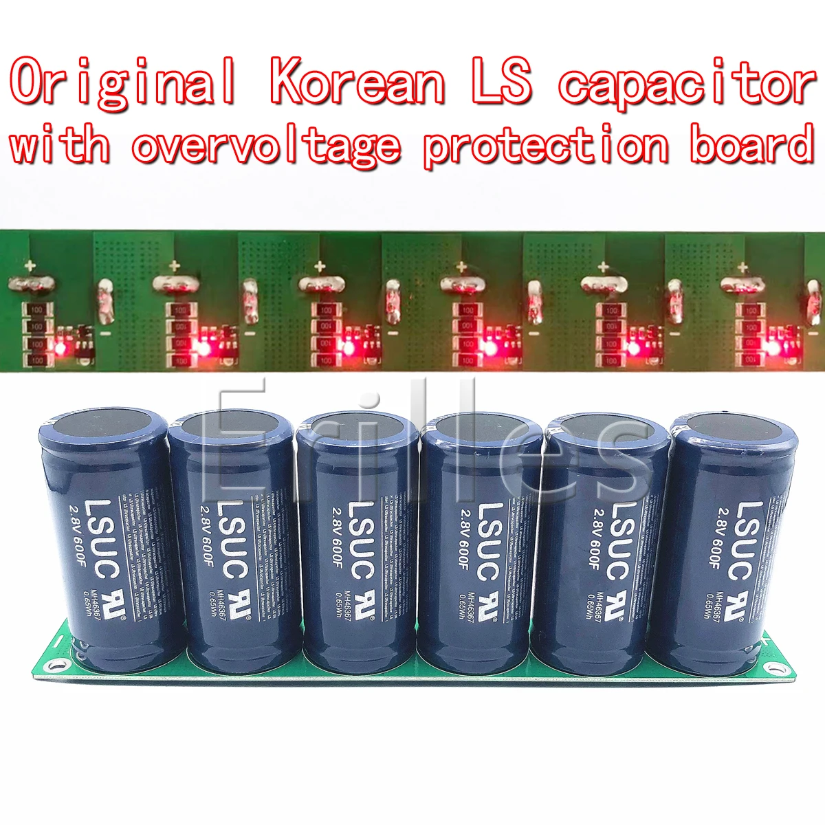 

Korean original LS super farad capacitor 2.8v600f electronic start rectifier 16v100f battery auxiliary voltage stabilization