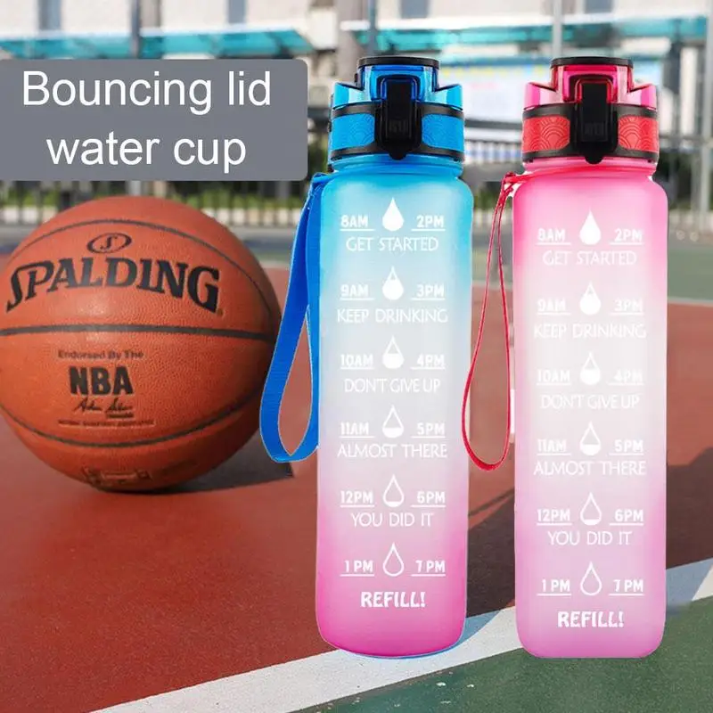 

ncing Cover Sports Bottle Frosted Gradient Sports Water Bottle Space Cup