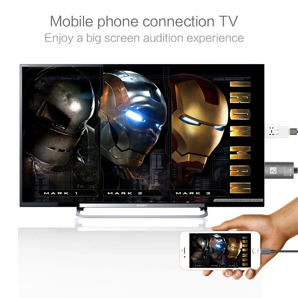 Кабель lightning HDMI с высоким разрешением адаптер 1080p для iphone ipad HDTV проектор конвертер
