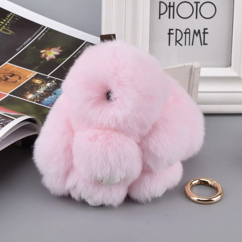 Новый камер Мгновенной Печати mini 8 см с мехом кролика брелок для ключей Meng кролик