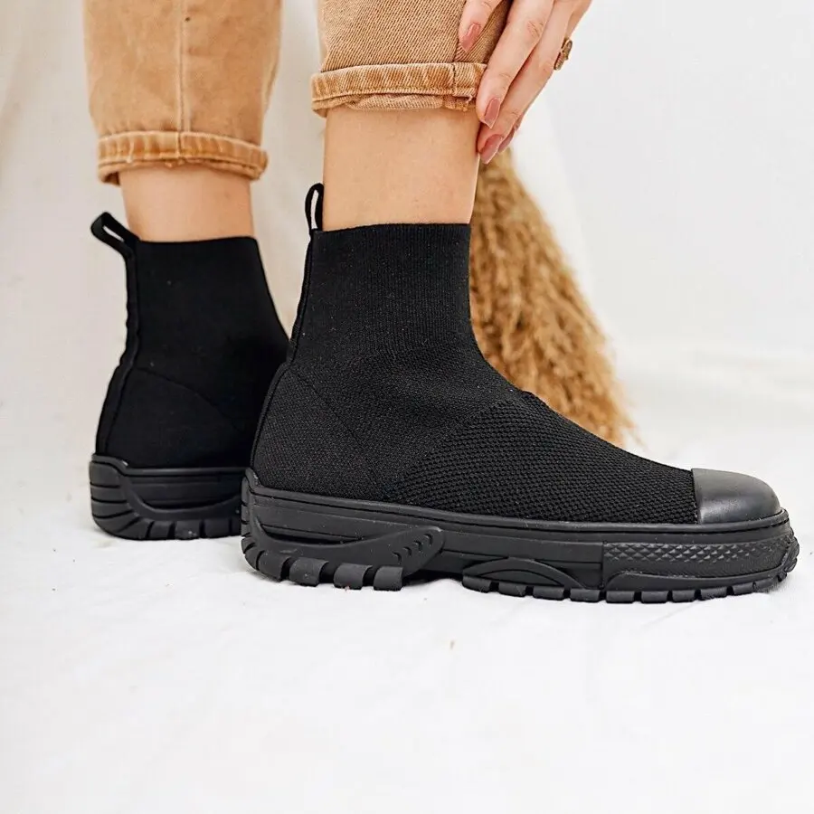 

Women Boots Limoya Ciera Black Knitwear Boot