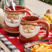 christmas cup santa claus cartoon ceramic mug breakfast coffee milk cups girl gift noel home mugs decorations drinkware %d0%ba%d1%80%d1%83%d0%b6%d0%ba%d0%b0
