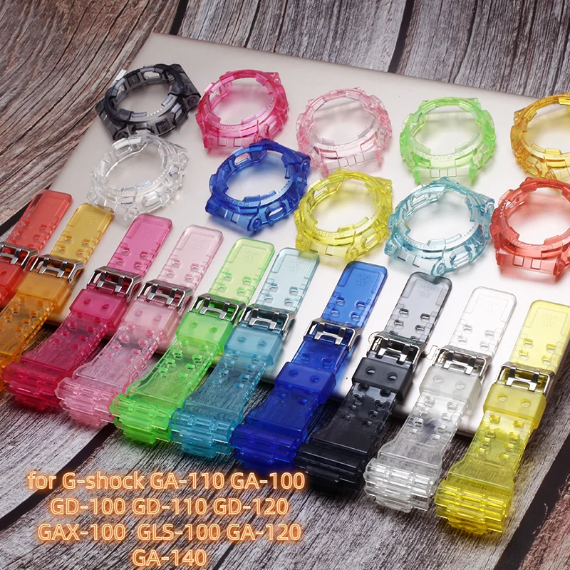 GA110 серия ремешок чехол для часов GSHOCK Смола прозрачный Casio аксессуары наручных GA100