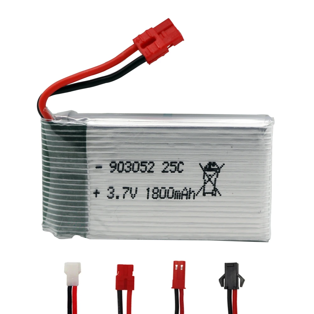 

3.7V 1800mAh lipo Battery XH4 /XH2.54/JST Plug for KY601S SYMA X5 X5S X5C X5SC X5SH X5SW X5HW X5UW M18 H5P HQ898 H11D H11C parts