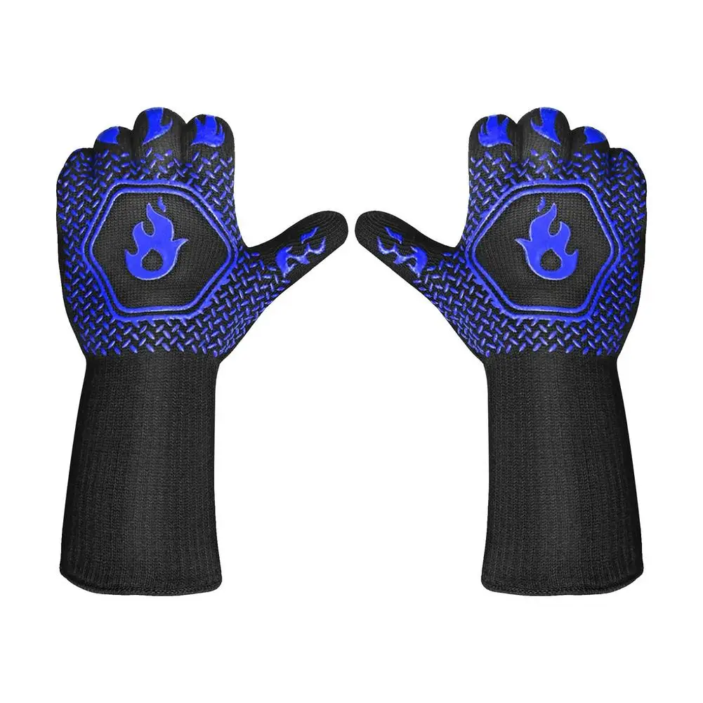 

Extreme Heat Resistant Gloves Silicone Cooking Gloves Meat Handling Gloves Breathable Barbecue Mitts Waterproof Pulled Pork
