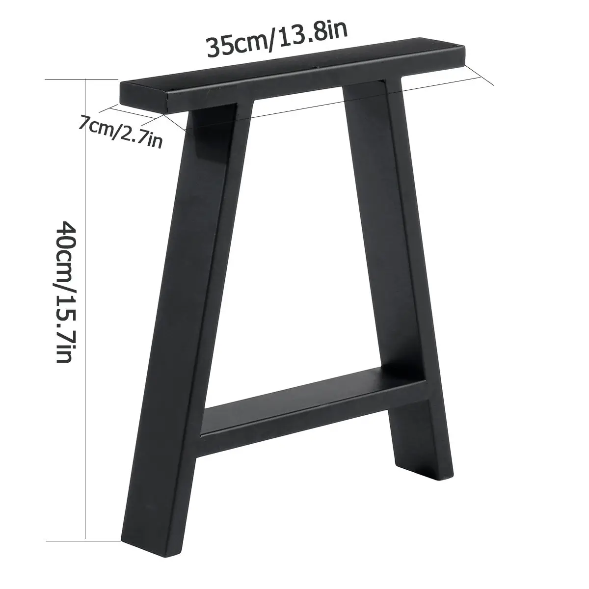 

2pcs Industrial Steel Table Legs Metal Table Desk Leg A-Shape Frame Stand Feet Furniture Accessories Dining/Coffee Table Support