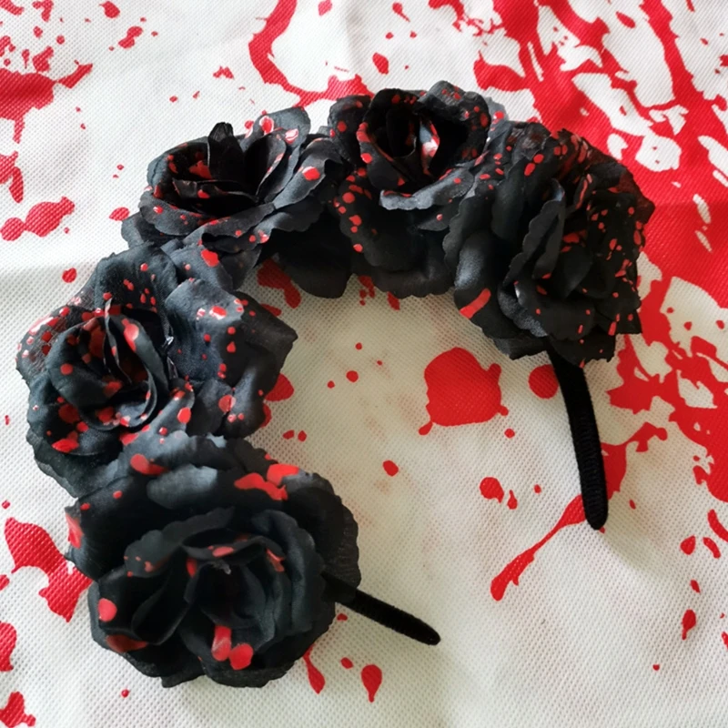 Фото Floral Headband Simulation Bloody Flower Headwear for Halloween Party Carnival Cosplay Headpiece Supplies Floral Headband Simulation Bloody Flower Headwear for Halloween Party Carnival Cosplay Headpiece Supplies