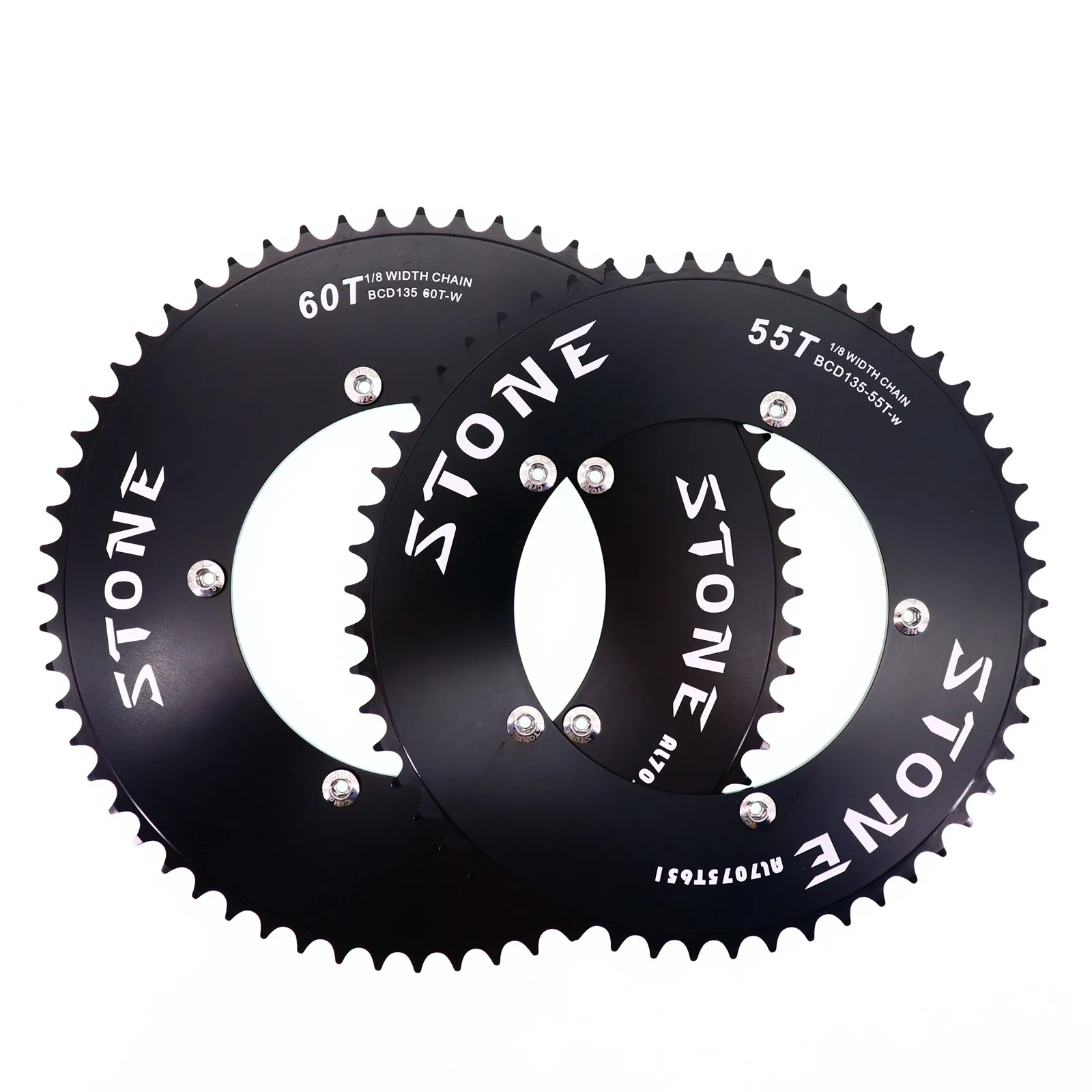 Каменная цепь для CP 135BCD фиксированная передача трек велосипед fixie 43t 46 48 50 52 54 57 T 58t 59T 60t зуб 135 bcd для campagnolo
