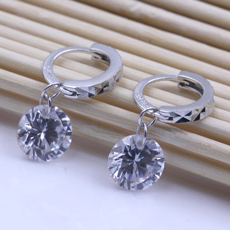 

Silver Female Fashion Cute Earrings Earrings Wild Super Flash Retro Crystal Jewelry Manufacturers, Wholesale Jewelry