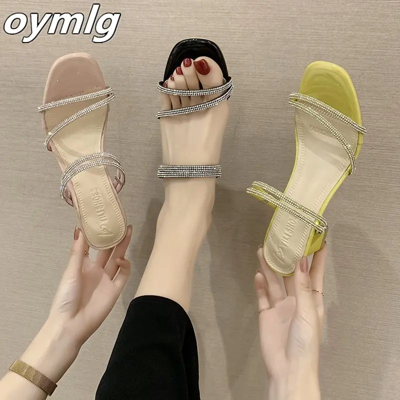 2020 летние новые с открытым носком сандалии со стразами женские сапоги на высоких