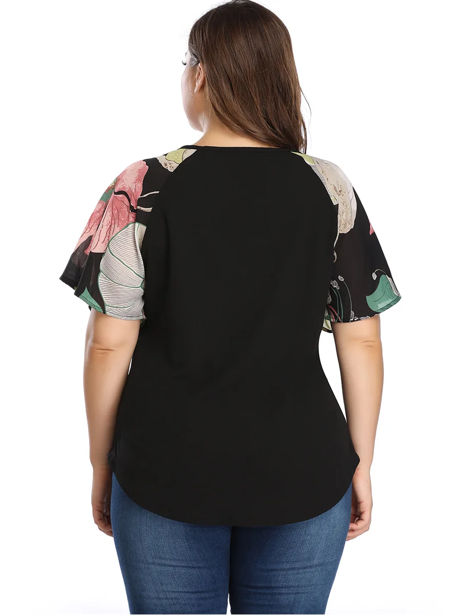 Новое летнее платье размера плюс топы для женщин повседневное свободное