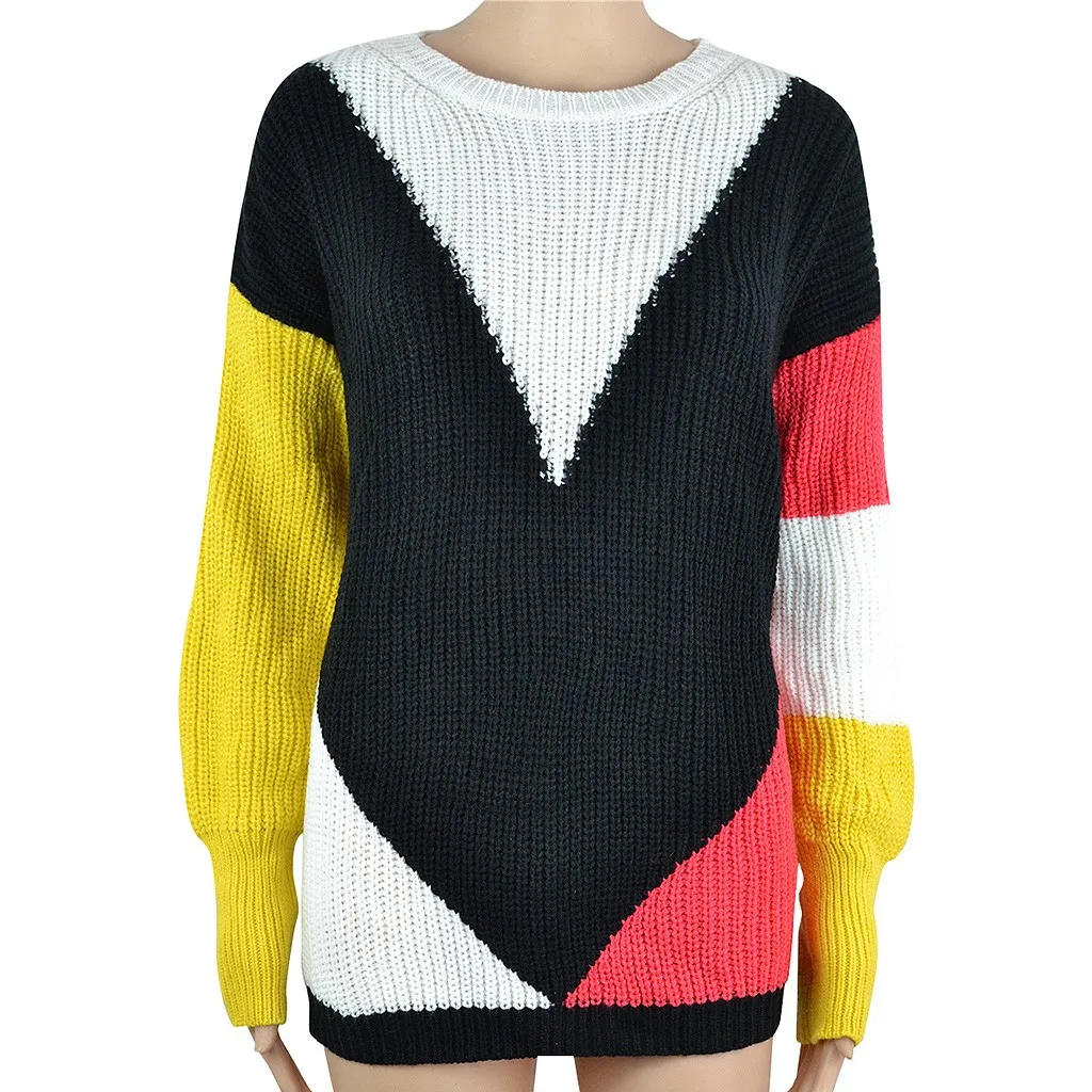 Зимние свитера пуловеры для женщин 2019 свитер с круглым вырезом и узлом пуловер